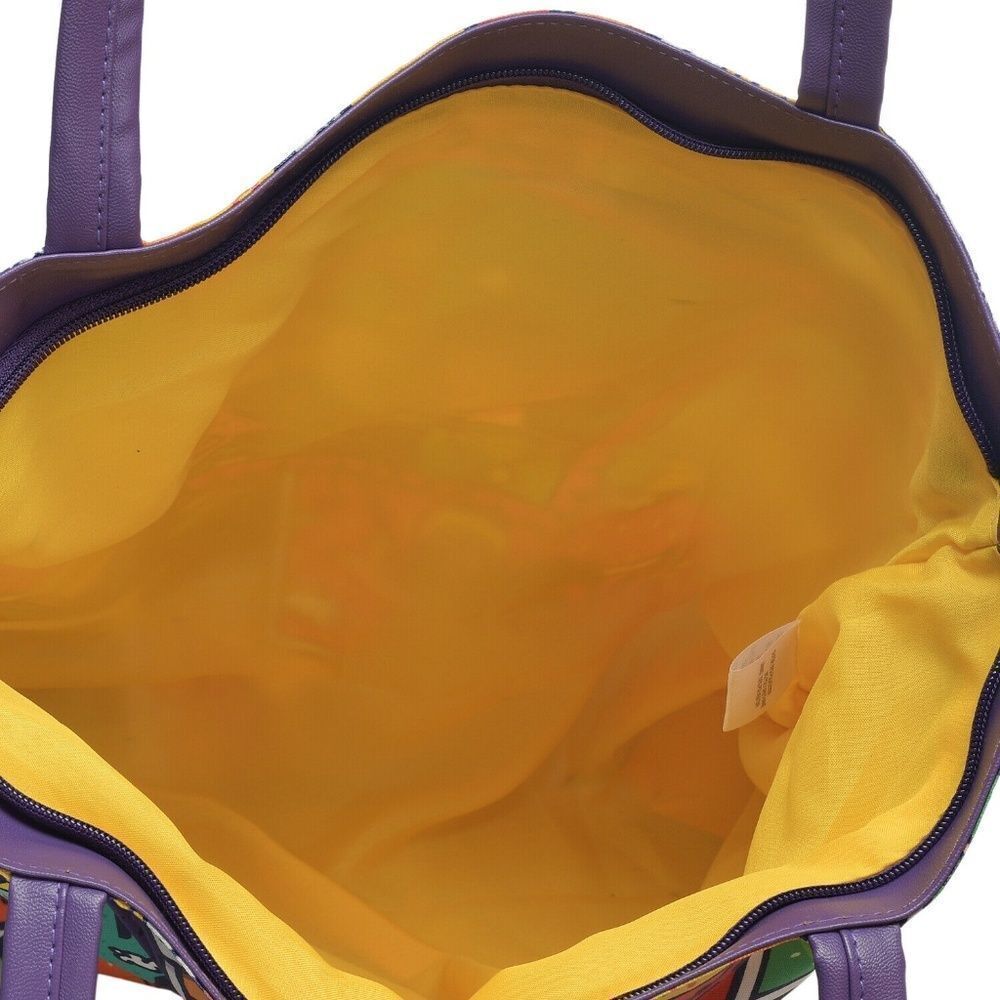 Tote Bag Multi Color Canvas Live To Travel - Picture 6 of 6